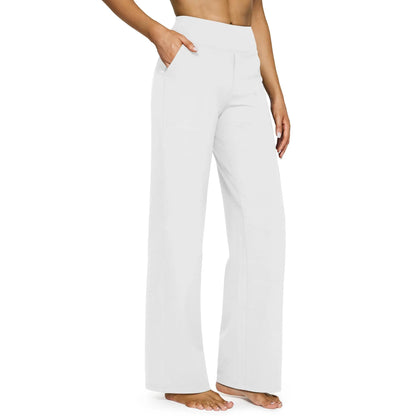 🌞Summer Hot Sale🔥Women's High-Waisted Loose Business Casual Yoga Pants with Pockets