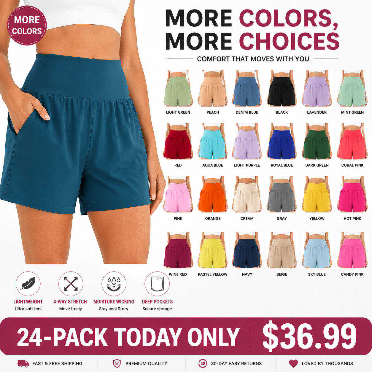💝 Last Day Sale ⏰ Softlyzero Airy Super High-Waisted Cool-Touch Yoga Shorts