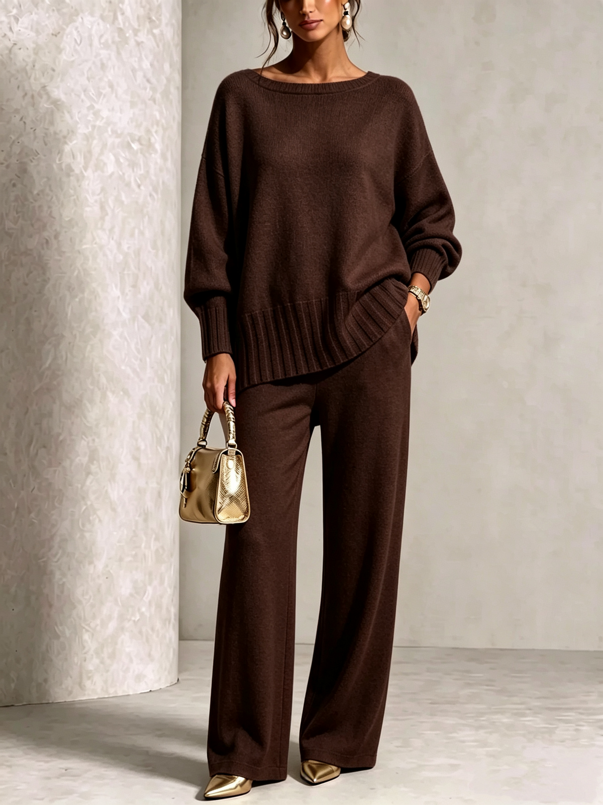 🎁New Arrivals🔥Hot Sale Soft Cashmere Casual Sweater Suit