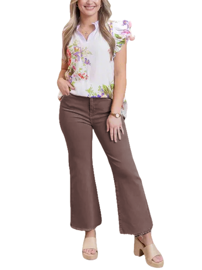 ✨ Women's High-Waisted Cropped Flare Pants 👖